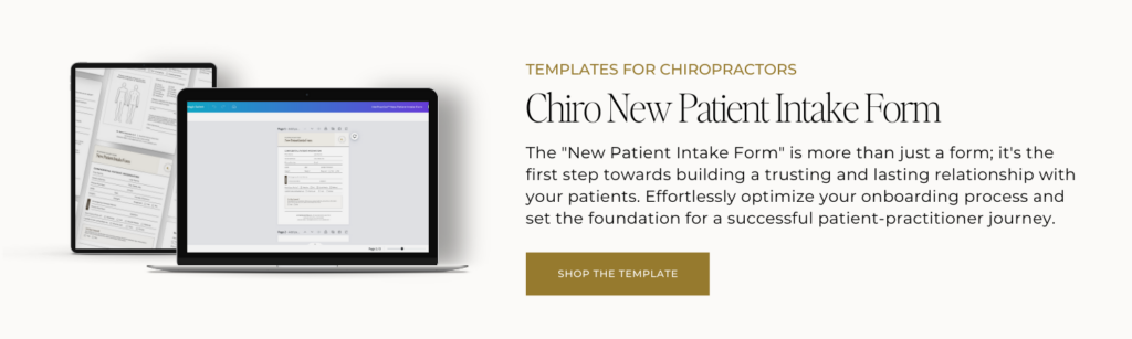 templates every chiropractic office should have