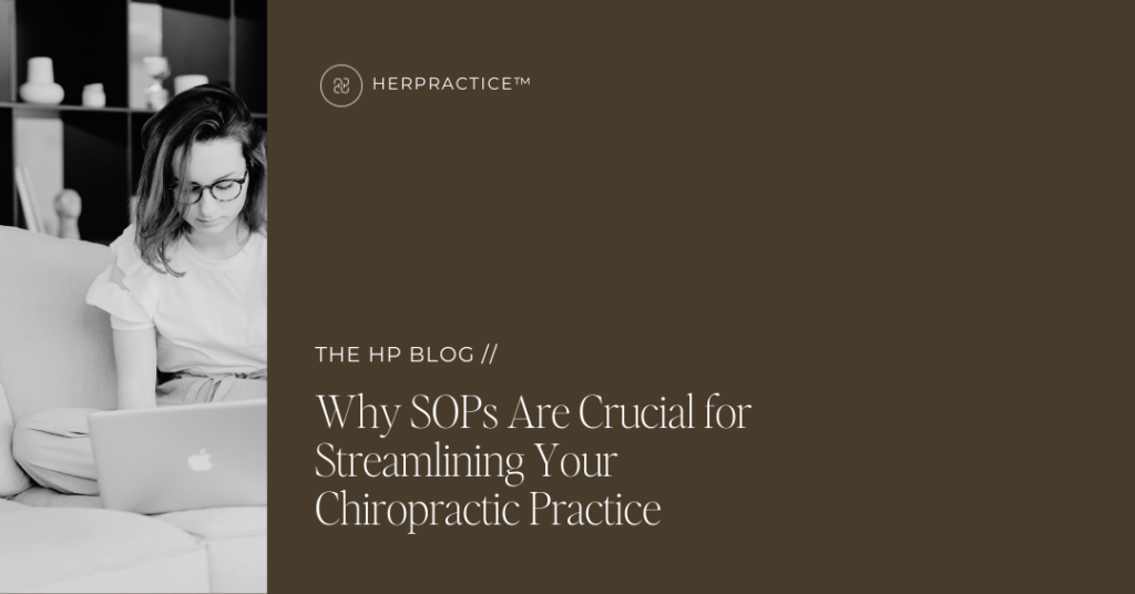 chiropractic practice SOPs