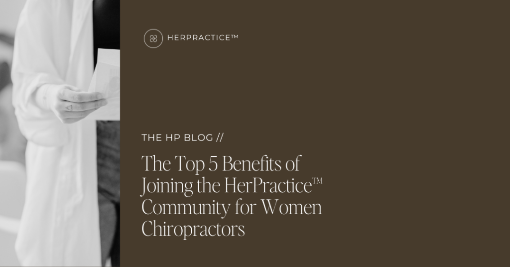 HerPractice community benefits for women chiropractors